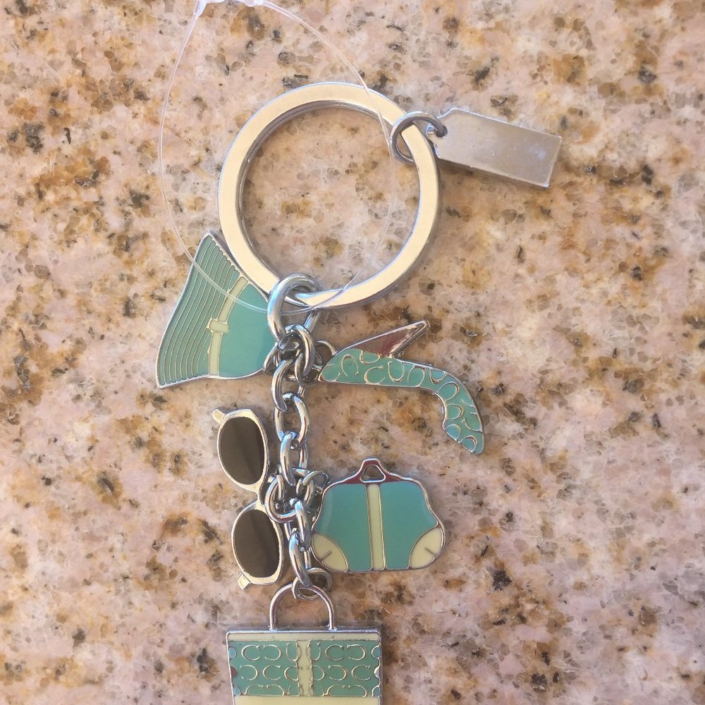 Coach mix hat sunglass purse heel Enamel Key Fob